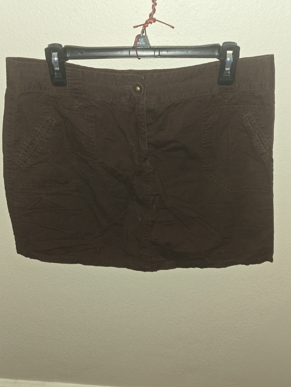 Bamboo Traders Brown Cotton Blend Skirt